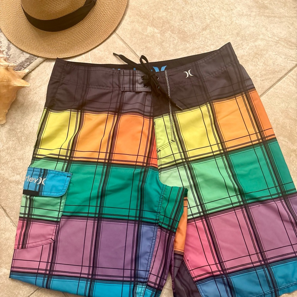 Hurley Black and Gray Board Shorts